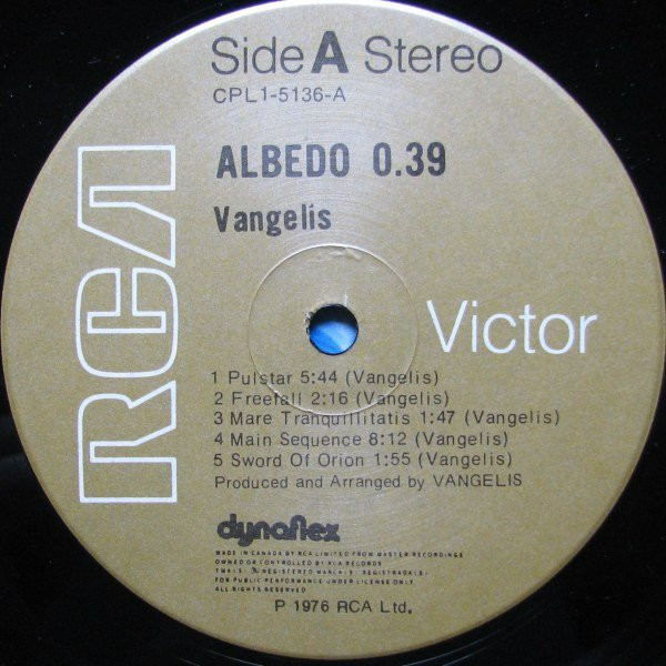 Vangelis - Albedo 0.39 | RCA Victor (CPL1-5136) - 3 Vangelis - Albedo 0.39 | RCA Victor (CPL1-5136) - 3