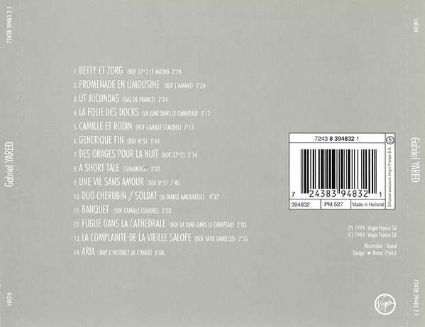 Gabriel Yared - Gabriel Yared (Extraits de:) | Virgin (72438 39483 2 1) - 4 Gabriel Yared - Gabriel Yared (Extraits de:) | Virgin (72438 39483 2 1) - 4