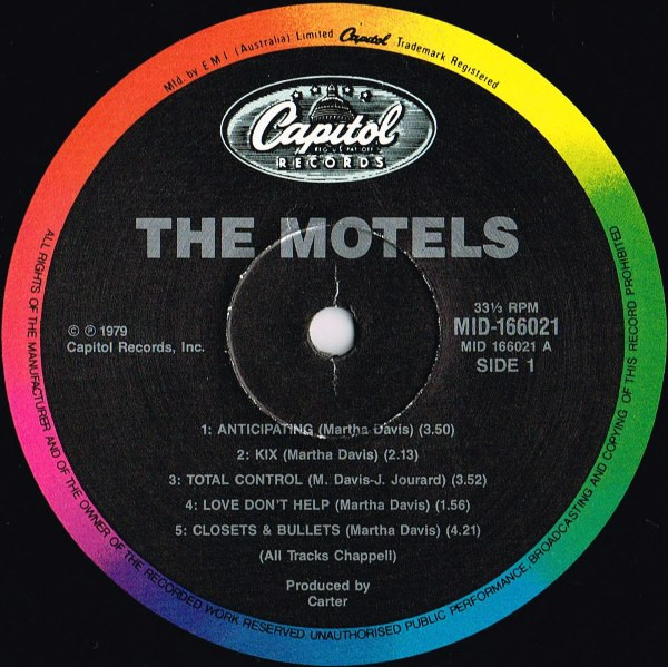 The Motels - Motels | Capitol Records (MID-166021) - 3 The Motels - Motels | Capitol Records (MID-166021) - 3