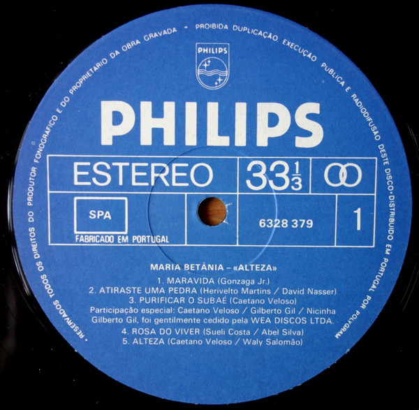 Maria Bethânia - Alteza | Philips (6328379) - 3