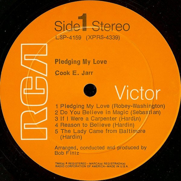 Cook E. Jarr - Pledging My Love | RCA Victor (LSP-4159) - main Cook E. Jarr - Pledging My Love | RCA Victor (LSP-4159) - main