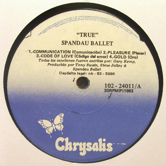 Spandau Ballet - True | Chrysalis (102-24011) - 2