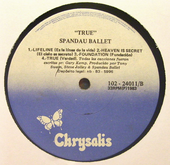 Spandau Ballet - True | Chrysalis (102-24011) - 3