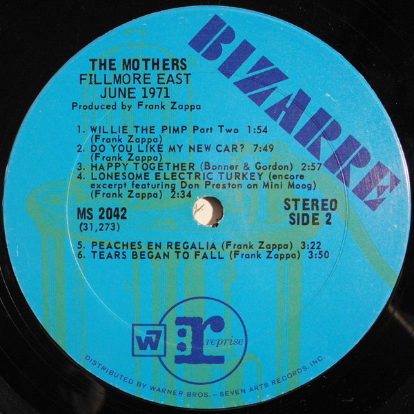 The Mothers - Fillmore East - June 1971 | Bizarre Records (MS-2042) - 4