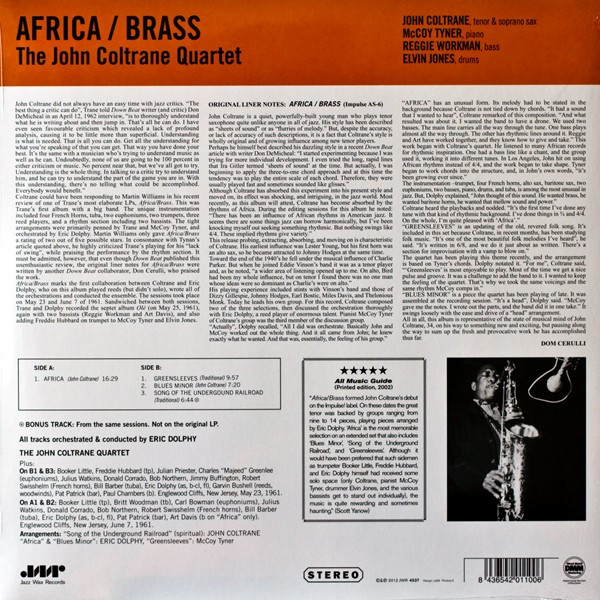 The John Coltrane Quartet - Africa / Brass | Jazz Wax Records (JWR 4537) - 3