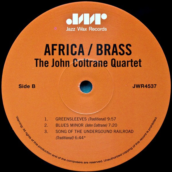 The John Coltrane Quartet - Africa / Brass | Jazz Wax Records (JWR 4537) - 4