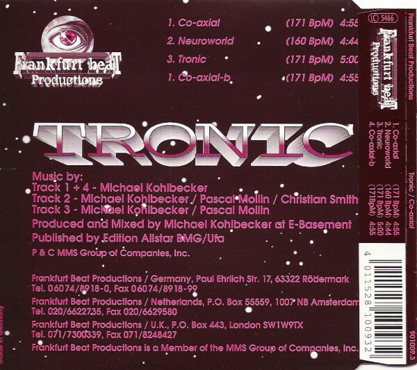 Tronic - Co-Axial | Frankfurt Beat Productions (901009.3) - 2