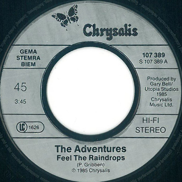 The Adventures - Feel The Raindrops | Chrysalis (107 389) - 3