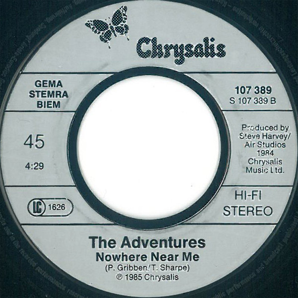 The Adventures - Feel The Raindrops | Chrysalis (107 389) - 4