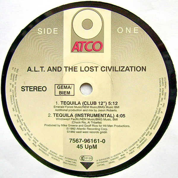A.L.T. And The Lost Civilization - Tequila | Atlantic (7567-96161-0) - 3 A.L.T. And The Lost Civilization - Tequila | Atlantic (7567-96161-0) - 3