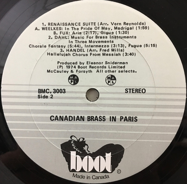 The Canadian Brass - Canadian Brass In Paris | Boot Records (BMC-3003) - 4