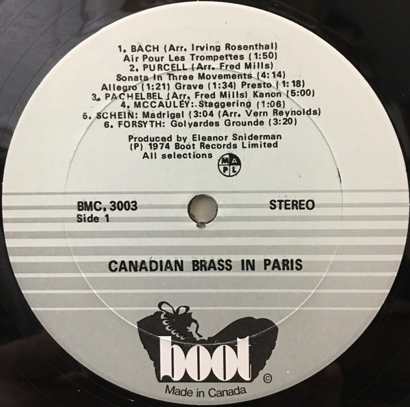 The Canadian Brass - Canadian Brass In Paris | Boot Records (BMC-3003) - 3
