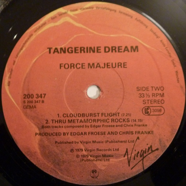 Tangerine Dream - Force Majeure | Virgin (200 347-320) - 4 Tangerine Dream - Force Majeure | Virgin (200 347-320) - 4