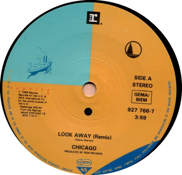 Chicago - Look Away | Reprise Records (927 766-7) - 3
