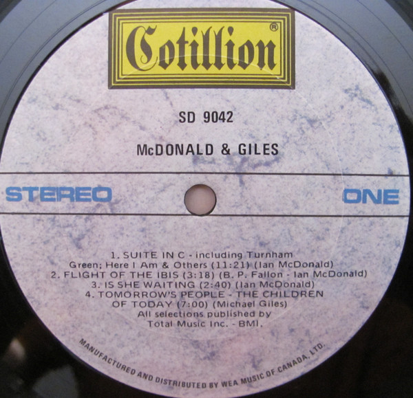 McDonald & Giles - McDonald And Giles [Vinyl] | Cotillion (SD 9042) - 4