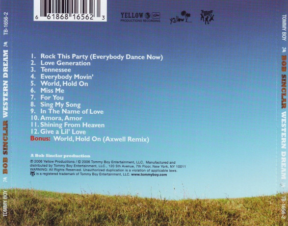 Bob Sinclar - Western Dream [CD] | Tommy Boy (TB 1656-2) - 2