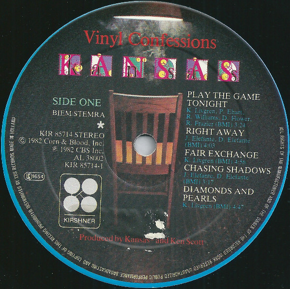 Kansas - Vinyl Confessions | Kirshner (KIR 85714) - 3