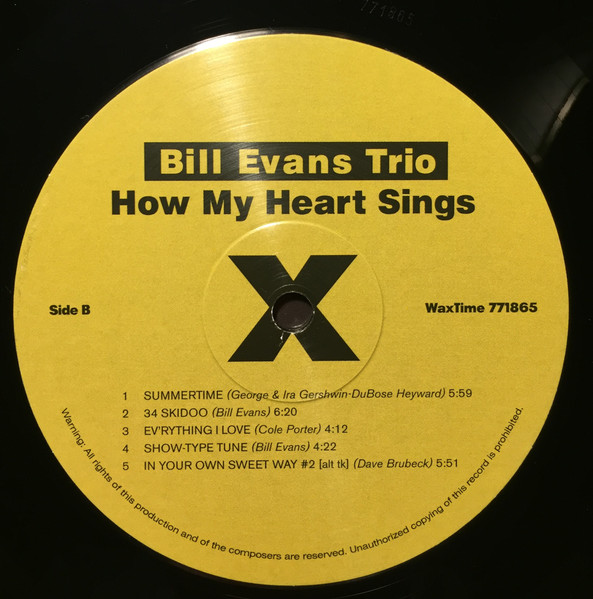 The Bill Evans Trio - How My Heart Sings | Waxtime (771865) - 4 The Bill Evans Trio - How My Heart Sings | Waxtime (771865) - 4