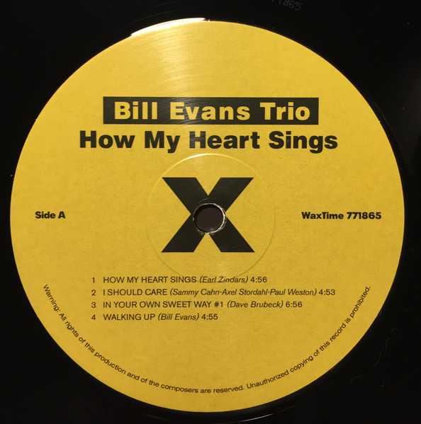 The Bill Evans Trio - How My Heart Sings | Waxtime (771865) - 3 The Bill Evans Trio - How My Heart Sings | Waxtime (771865) - 3