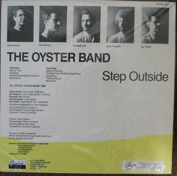 Oysterband - Step Outside | Cooking Vinyl (COOK 001) - 2 Oysterband - Step Outside | Cooking Vinyl (COOK 001) - 2