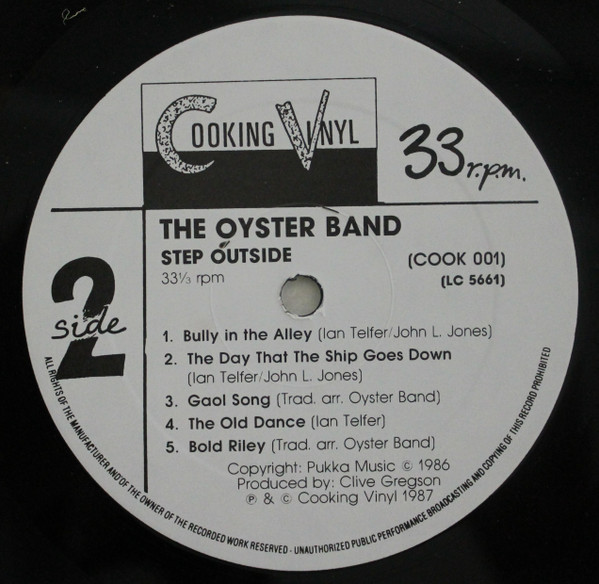 Oysterband - Step Outside | Cooking Vinyl (COOK 001) - 4 Oysterband - Step Outside | Cooking Vinyl (COOK 001) - 4