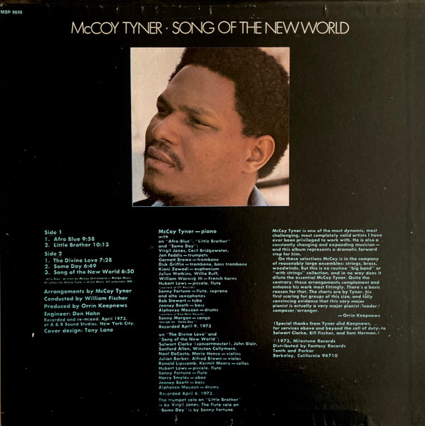 McCoy Tyner - Song Of The New World | Milestone (MSP 9049) - 2 McCoy Tyner - Song Of The New World | Milestone (MSP 9049) - 2