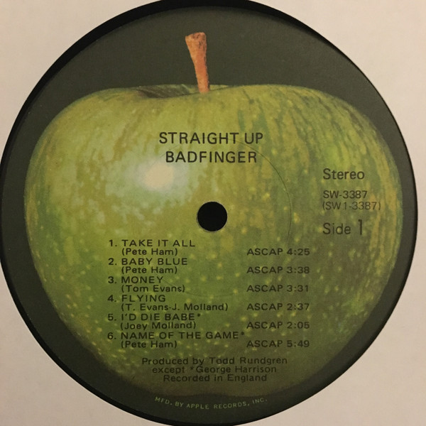 Badfinger - Straight Up | Apple Records (SW-3387) - 3 Badfinger - Straight Up | Apple Records (SW-3387) - 3