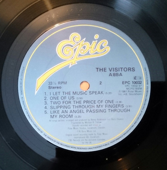 ABBA - The Visitors | Epic (EPC 10032) - 4 ABBA - The Visitors | Epic (EPC 10032) - 4