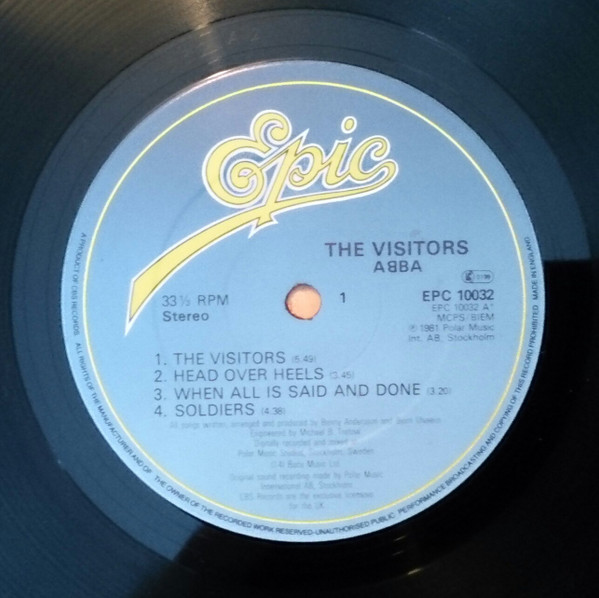 ABBA - The Visitors | Epic (EPC 10032) - 3 ABBA - The Visitors | Epic (EPC 10032) - 3