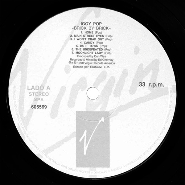 Iggy Pop - Brick By Brick | Virgin America (605569) - 3