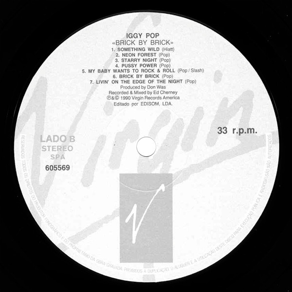 Iggy Pop - Brick By Brick | Virgin America (605569) - 4