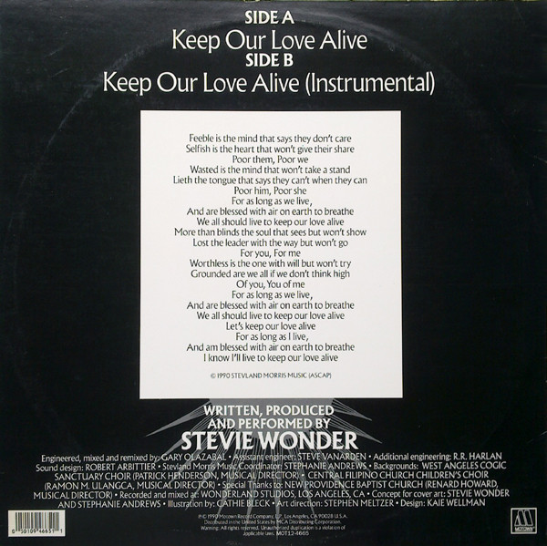 Stevie Wonder - Keep Our Love Alive | Motown (MOT12-4665) - main