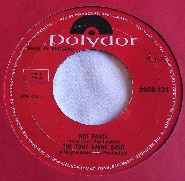 The Tony Evans Band - Hot Pants | Polydor (2058-101) - main