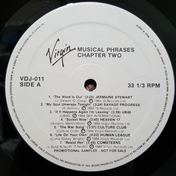 Various - Musical Phrases Chapter Two | Virgin (VDJ-011) - 3 Various - Musical Phrases Chapter Two | Virgin (VDJ-011) - 3
