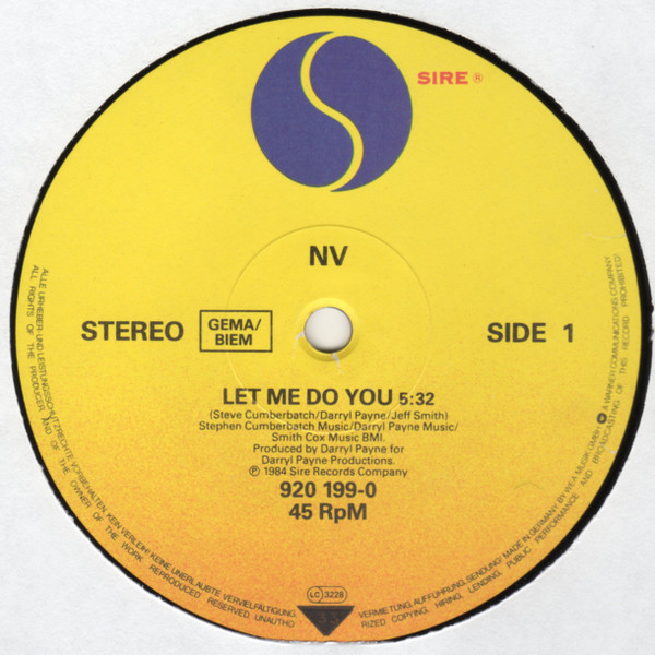 NV - Let Me Do You | Sire (920 199-0) - 3