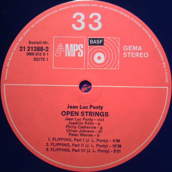 Jean-Luc Ponty "Experience" - Open Strings | MPS Records (21 21288-2) - 3 Jean-Luc Ponty "Experience" - Open Strings | MPS Records (21 21288-2) - 3