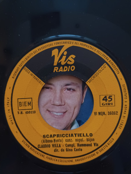 Claudio Villa - L'Hai Voluto Tu / Scapricciatiello | Vis Radio (ViMQN 36062) - 3