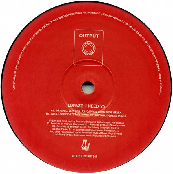 Lopazz - I Need Ya | Output (OPR 73) - 3