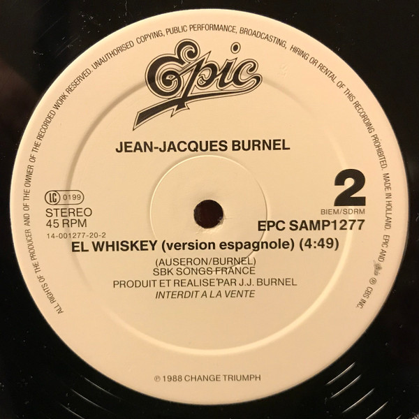 J.J. Burnel - Le Whiskey | Epic (EPC SAMP 1277) - 4