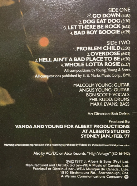 AC/DC - Let There Be Rock | ATCO Records (SD 36-151) - 3 AC/DC - Let There Be Rock | ATCO Records (SD 36-151) - 3
