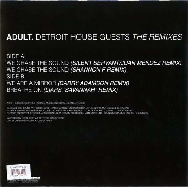 ADULT. - Detroit House Guests The Remixes | Mute (12MUTE575) - 2 ADULT. - Detroit House Guests The Remixes | Mute (12MUTE575) - 2