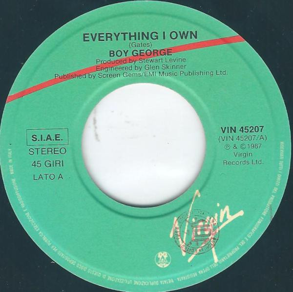 Boy George - Everything I Own | Virgin (VIN 45207) - 3