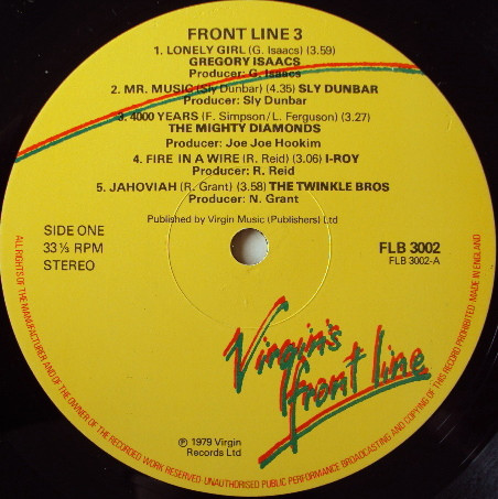 Various - Front Line 3 | Front Line (FLB 3002) - 3 Various - Front Line 3 | Front Line (FLB 3002) - 3