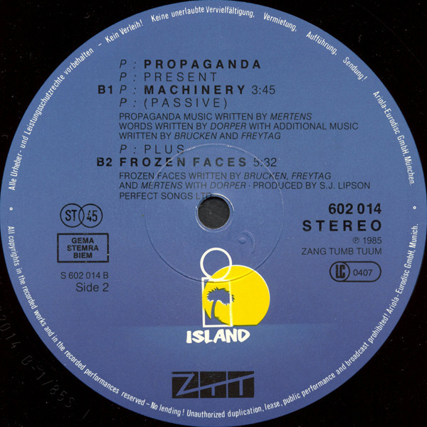 Propaganda - p: Machinery (Polish) | Island Records (602 014-213) - 4