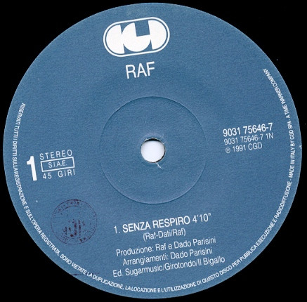 Raf - Senza Respiro | CGD (9031 75646-7) - 3