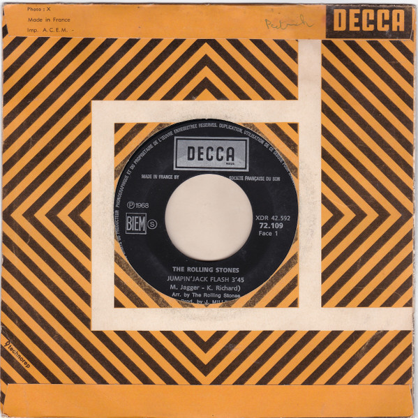 The Rolling Stones - Jumpin' Jack Flash / Child Of The Moon | Decca (72.109) - 2