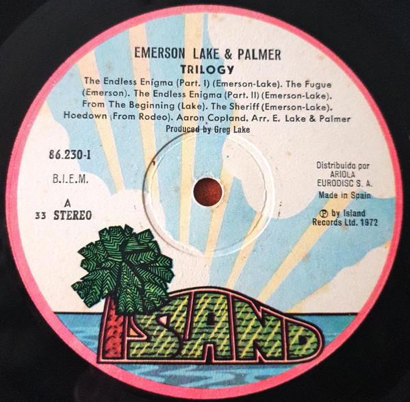 Emerson, Lake & Palmer - Trilogy | Island Records (86.230-I) - 3