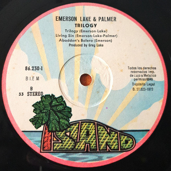 Emerson, Lake & Palmer - Trilogy | Island Records (86.230-I) - 4