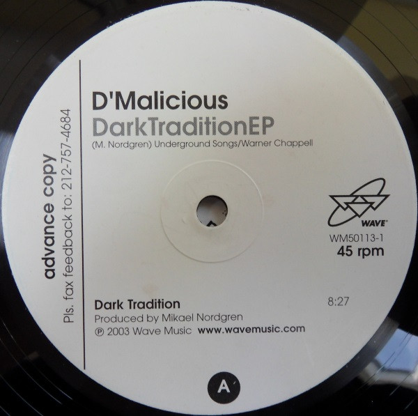 D'Malicious - Dark Tradition EP | Wave Music (WM50113-1) - main D'Malicious - Dark Tradition EP | Wave Music (WM50113-1) - main