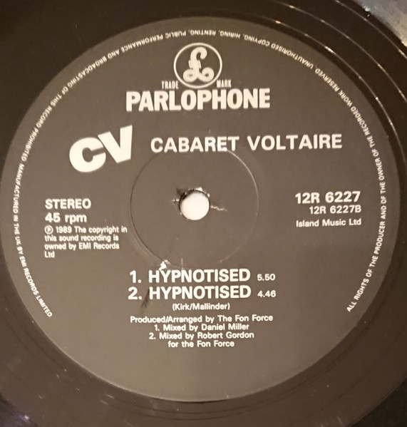 Cabaret Voltaire - Hypnotised | Parlophone (12R 6227) - 4